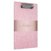 Elegant modern geometrisch roos goudglitter klembord (Rechts)