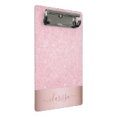 Elegant modern geometrisch roos goudglitter mini klembord (Schuin)