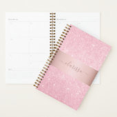 Elegant modern geometrisch roos goudglitter planner (Display)