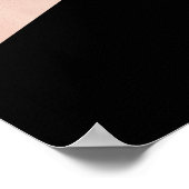 elegant modern geometrisch roos goudroze zwart poster (Hoek)