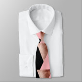 elegant modern geometrisch roos goudroze zwart stropdas (Gebonden)