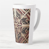 Elegant Modern Geometrisch Sterpatroon Latte Mok (Rechterhoek)