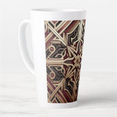 Elegant Modern Geometrisch Sterpatroon Latte Mok (Linkerhoek)