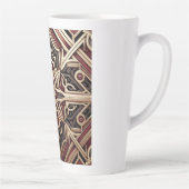 Elegant Modern Geometrisch Sterpatroon Latte Mok (Rechts)
