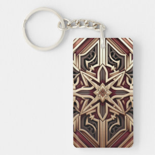 Elegant Modern Geometrisch Sterpatroon Sleutelhanger
