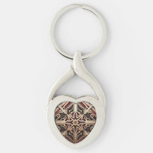 Elegant Modern Geometrisch Sterpatroon Sleutelhanger