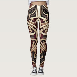 Elegant modern geometrisch stervormig patroon leggings