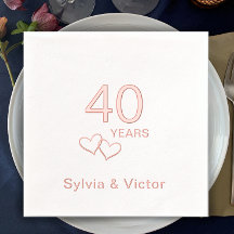 Elegant modern gepersonaliseerd 40e Jubileum feest