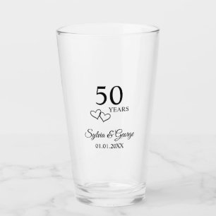 Elegant modern gepersonaliseerd 50ste Jubileum cad Glas