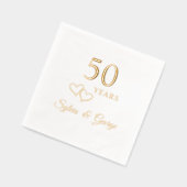 Elegant modern gepersonaliseerd 50ste Jubileum fee Folie Servetten (Links)