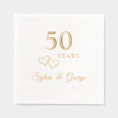 Elegant modern gepersonaliseerd 50ste Jubileum fee Folie Servetten (Voorkant)