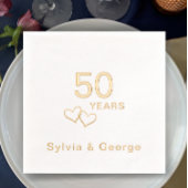 Elegant modern gepersonaliseerd 50ste Jubileum fee Folie Servetten
