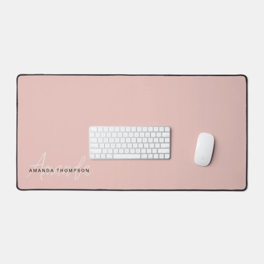 Elegant modern gepersonaliseerd met naam monogram bureaumat (Keyboard & Muis)