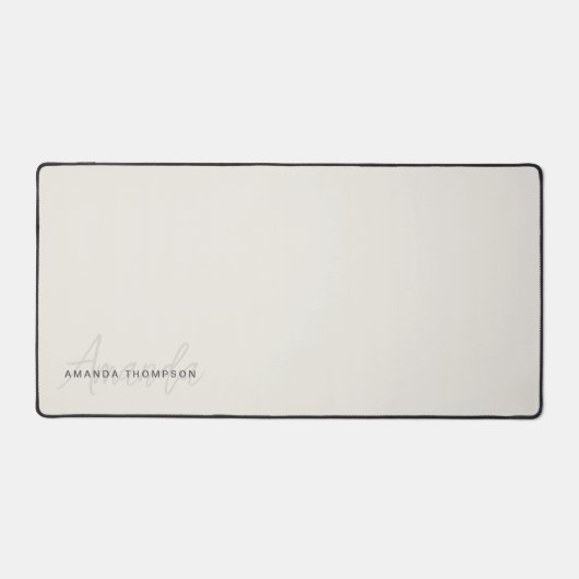 Elegant modern gepersonaliseerd met naam monogram bureaumat (Voorkant)