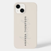 Elegant modern gepersonaliseerd met naam monogram Case-Mate iPhone case (Achterkant)