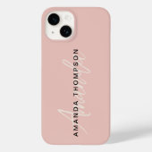 Elegant modern gepersonaliseerd met naam monogram Case-Mate iPhone case (Achterkant)