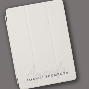 Elegant modern gepersonaliseerd met naam monogram iPad air cover