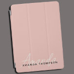 Elegant modern gepersonaliseerd met naam monogram iPad air cover<br><div class="desc">Voeg een vleugje preppy elegantie toe aan uw technische accessoires met onze Preppy Pink Elegant Modern gepersonaliseerd met naam Monogram iPad Air Cover. Deze zorgvuldig ontworpen cover combineert de moderne stijl naadloos met een persoonlijke touch, waardoor het de perfecte keuze is voor het beschermen van uw iPad Air en uw...</div>