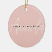 Elegant modern gepersonaliseerd met naam monogram keramisch ornament (Links)