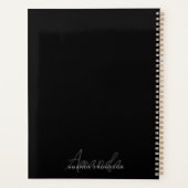 Elegant modern gepersonaliseerd met naam monogram planner (Achterkant)
