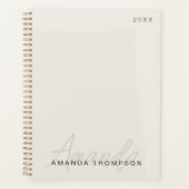 Elegant modern gepersonaliseerd met naam monogram planner (Voorkant)