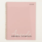 Elegant modern gepersonaliseerd met naam monogram planner (Voorkant)