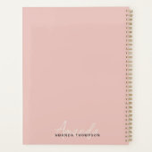 Elegant modern gepersonaliseerd met naam monogram planner (Achterkant)
