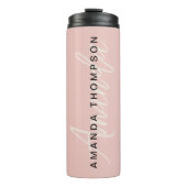 Elegant modern gepersonaliseerd met naam monogram thermosbeker (Voorkant)