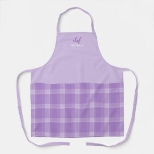 Elegant Modern Gepersonaliseerd Paarse Tartan Schort