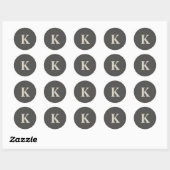 Elegant modern gepersonaliseerd ronde sticker (Vel)