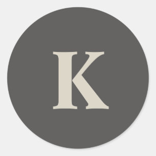 Elegant modern gepersonaliseerd ronde sticker
