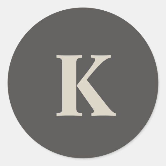 Elegant modern gepersonaliseerd ronde sticker (Voorkant)