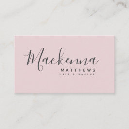 Elegant modern, gepersonaliseerde naam Blush Pink  Visitekaartje
