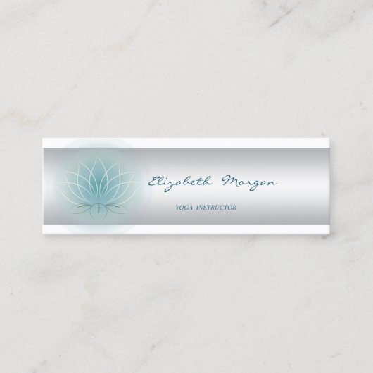 Elegant modern gesofisticeerd wit, Lotus Mini Visitekaartje (Voorkant)