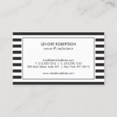 Elegant modern gestreept bakkerij Visitekaartje (Achterkant)
