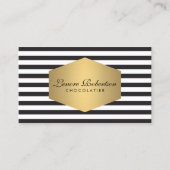 Elegant modern gestreept bakkerij Visitekaartje (Voorkant)