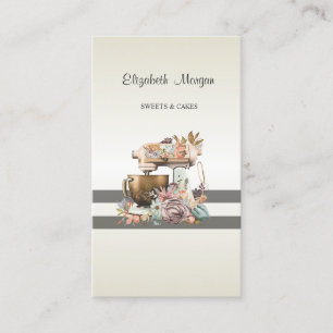 Elegant Modern,Gestreept,Banket Herbstbloemen Visitekaartje