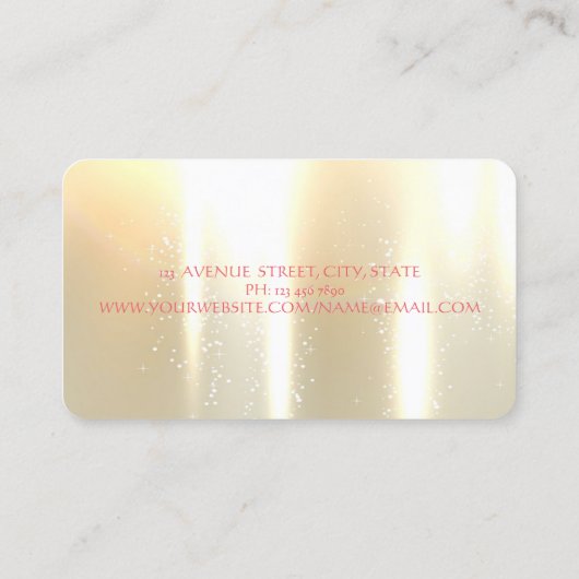 Elegant Modern Girly Funny, Flamingos Visitekaartje (Achterkant)