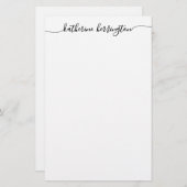 Elegant Modern Girly Swash Script Name Calligraphy Briefpapier (Voorkant / Achterkant)