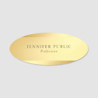 Elegant modern Glam Gold Simple Sjabloon Oval