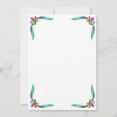 Elegant Modern Glam Summer Floral Wedding Kaart (Achterkant)