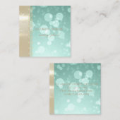 Elegant Modern Glamorouse, Faux Gold, Bokeh, Lace Vierkante Visitekaartje (Voorkant / Achterkant)