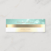 Elegant Modern Glamorouse, Faux Gold, Bokeh Mini Visitekaartje (Voorkant)