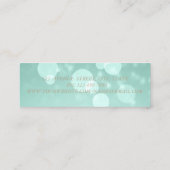 Elegant Modern Glamorouse, Faux Gold, Bokeh Mini Visitekaartje (Achterkant)