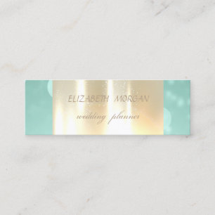Elegant Modern Glamorouse, Faux Gold, Bokeh Mini Visitekaartje