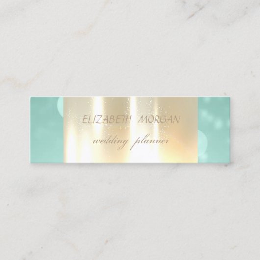 Elegant Modern Glamorouse, Faux Gold, Bokeh Mini Visitekaartje (Voorkant)