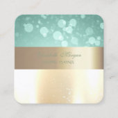 Elegant Modern Glamorouse, Faux Gold, Bokeh Vierkante Visitekaartje (Voorkant)