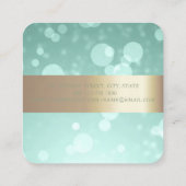 Elegant Modern Glamorouse, Faux Gold, Bokeh Vierkante Visitekaartje (Achterkant)