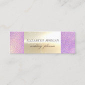 Elegant modern glamorouse, Faux Gold Holographic Mini Visitekaartje (Voorkant)