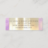 Elegant modern glamorouse, Faux Gold Holographic Mini Visitekaartje (Achterkant)